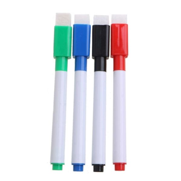Whiteboard Markers with Cap and Eraser 4 Dry Erase Markers