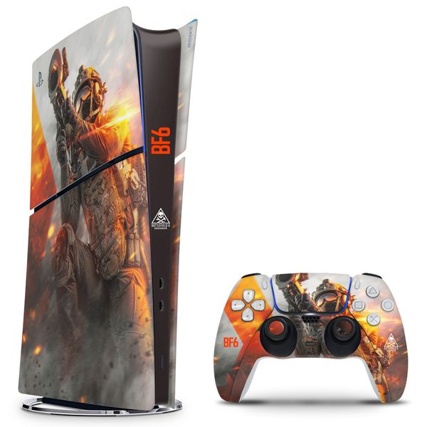 Decal Skin Compatible with PS5 Slim Digital (No Disc): Battlefield 6 Engineer (Decal Only)