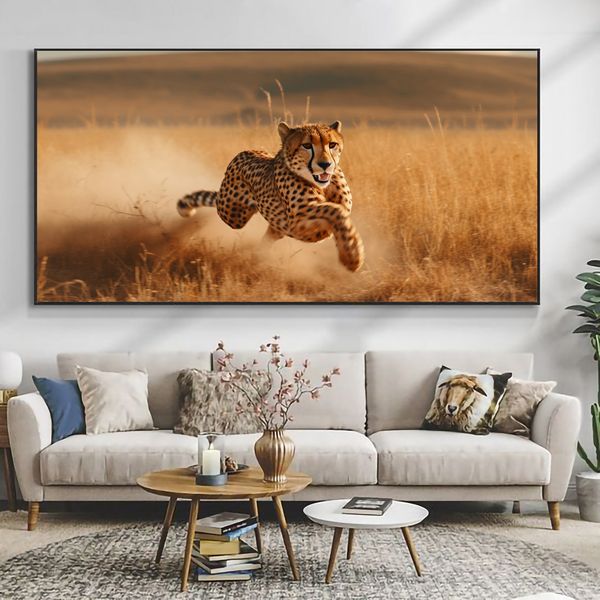 Canvas Wall Decor - Cheetah Chase - 0246