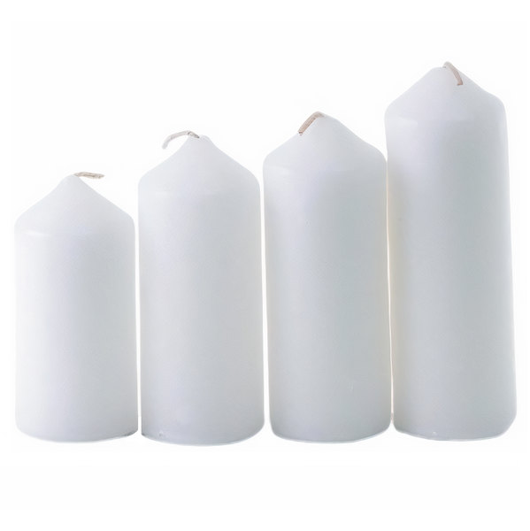 Vanilla Mini Pillar Candles - 4 Piece Set