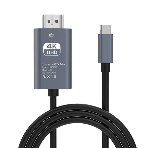 2M Type-C to HDMI Cable 4K@60HZ Compatible with Computer, Phone, Ipad