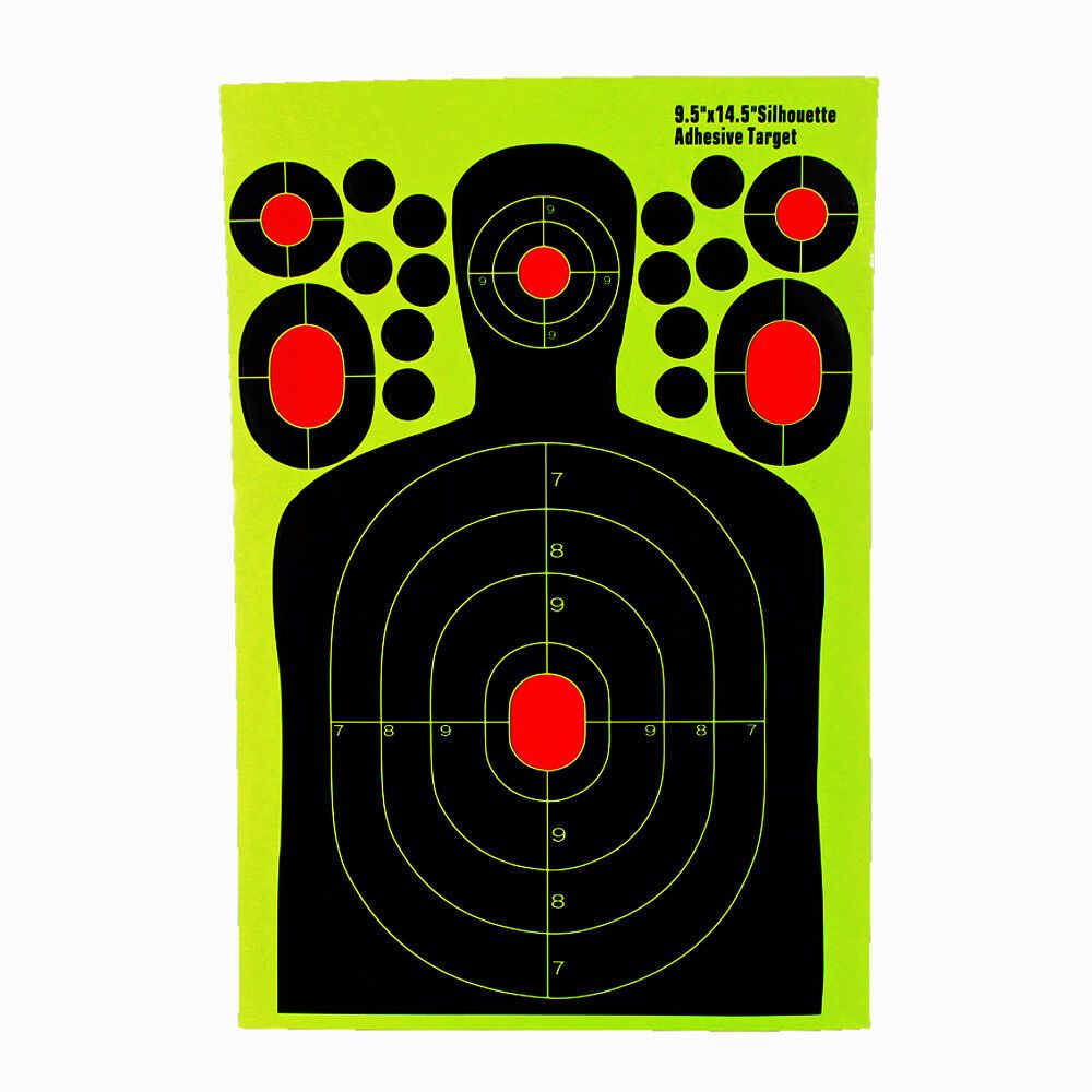 9.5"x14.5" Silhouette Adhesive Target Shooting- 10 Pack
