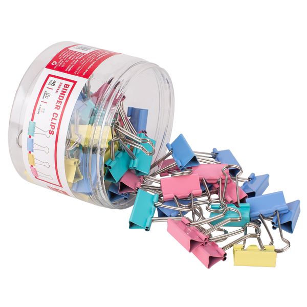 Deli Binder Clip 25mm Asst Colors blue/yellow/pink/green 96 PCS