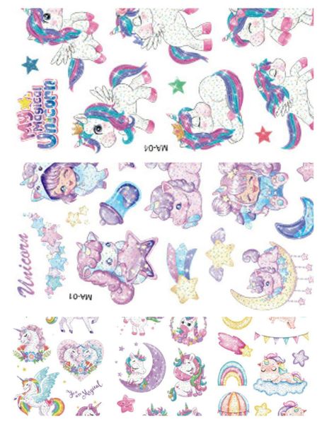 Kids tattoos Glitter Range - Unicorns are Real