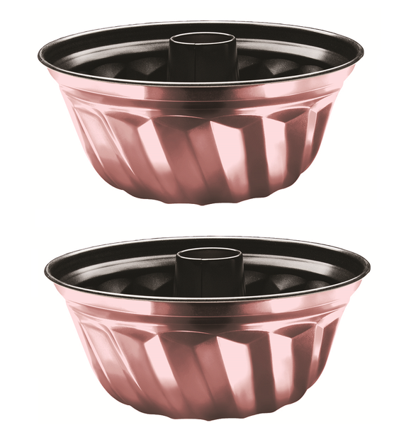 Berlinger Haus 2 Piece Flower Shape Bundt Pan Set - iRose Collection