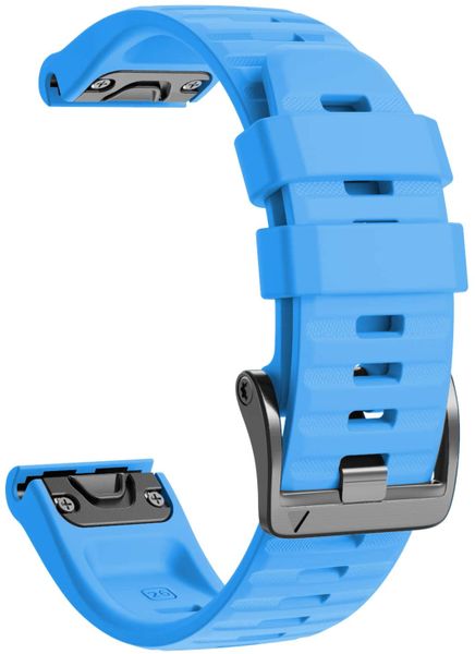 Silicone Strap Compatible with Fenix 6X (26MM)-Light Blue