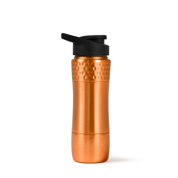 600ml Copper Flask - Gym Sports Compact Copper Bottle