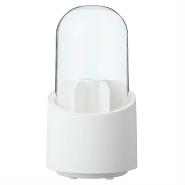 Cosmetic Brush Rotary Desktop Storage Box Organizer Holder with Clear Lid