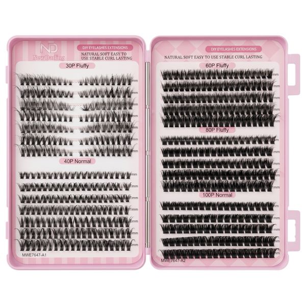311Pcs DIY Eyelash Extensions Lash Clusters Kit 8-15MM Natural Fluffy