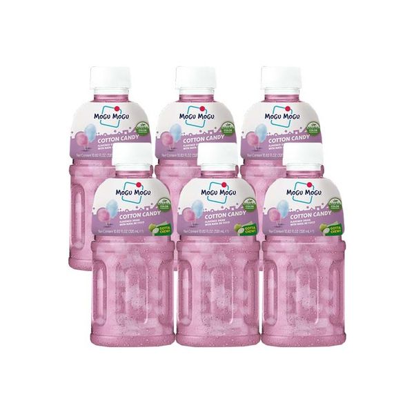 Mogu Mogu Juice Drink 320ml - 6 Pack - Cotton Candy