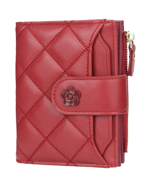 Women's Red Short Multi-Slot Card Holder