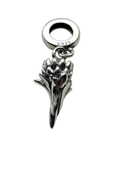 925 Sterling Silver Charm, Protea Charm for Bracelet, Charm for Women