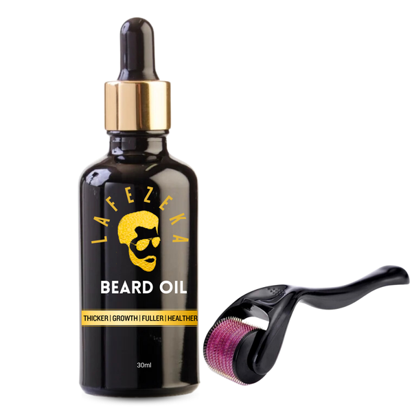 Lafezeka - Men's Beard Oil Derma Roller Pack