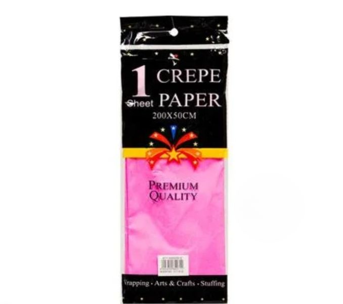 Vibrant Pink Crepe Paper Sheet 50 x 200 cm - Lightweight &amp; Easy to Shape