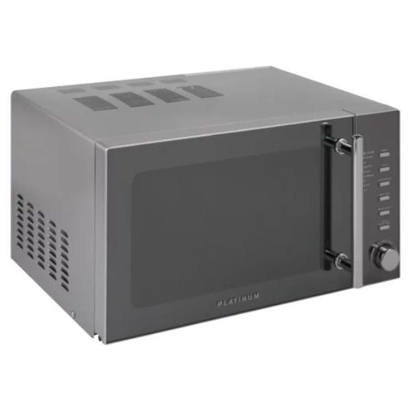 Platinum Silver Mirror Morden Microwave 20L - Manual Control