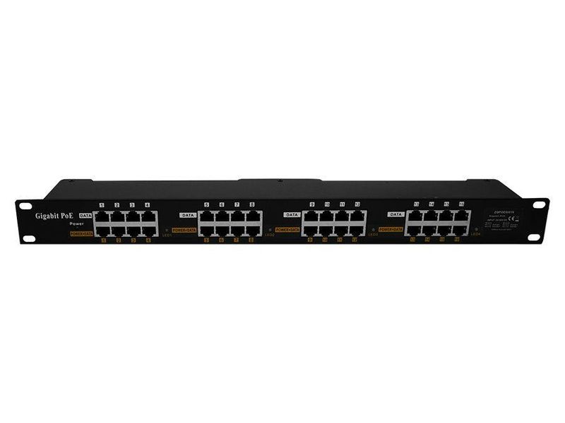 16 Port Gigabit Passive PoE Injector