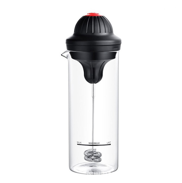 Electric Milk Frother (Glass Variant) -Multi-Use for Coffee&amp;Drinks - 1 Unit