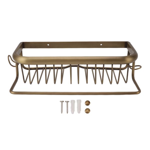 Copper Retro Shower Caddy Space Saving Bathroom Shelf