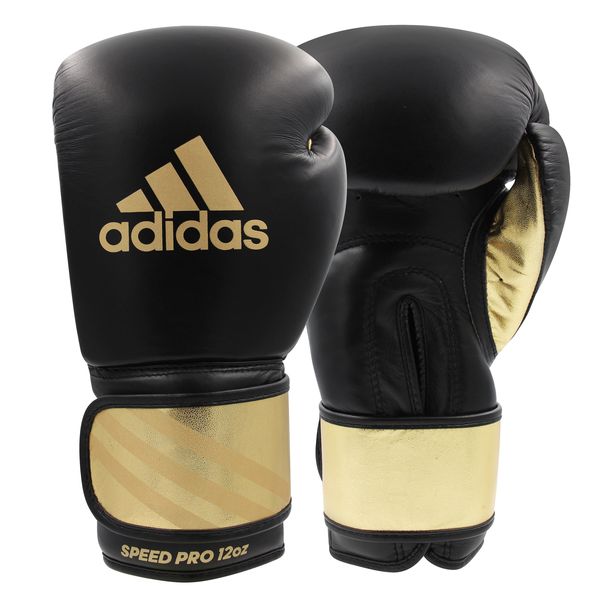 adidas Speed 350 Pro Boxing Glove 12-Oz Black/Gold