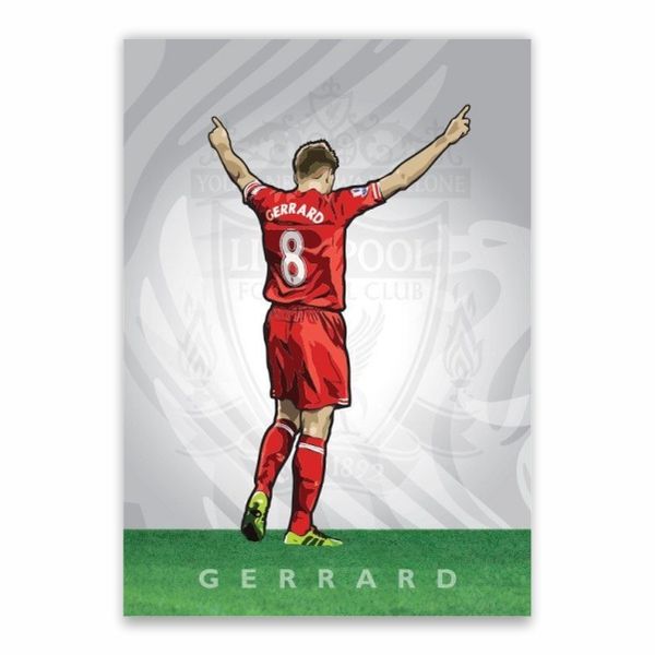 Gerrard Liverpool Cartoon Poster - A1