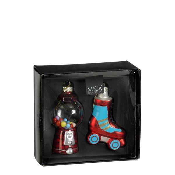 Ornament Set Gumball Rollerskate 2pc