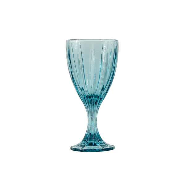 JENNA CLIFFORD - Hand Pressed Goblet Blue Set of 4