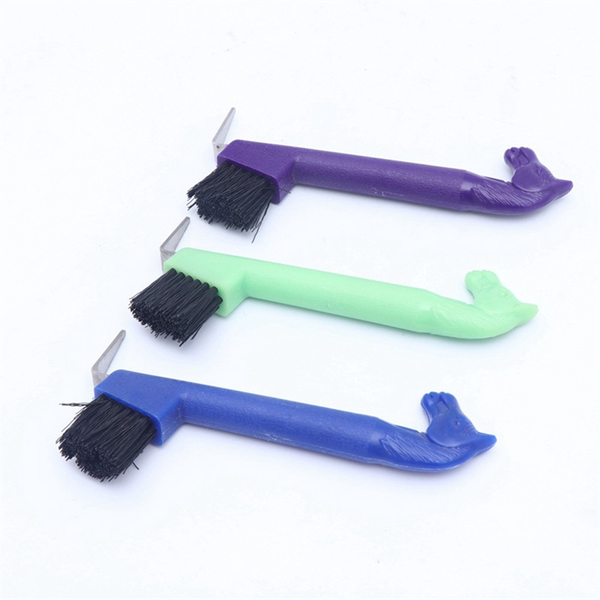 3 Pieces Horse Hoof Pick Brush with Long Handle Portable Hoofpick