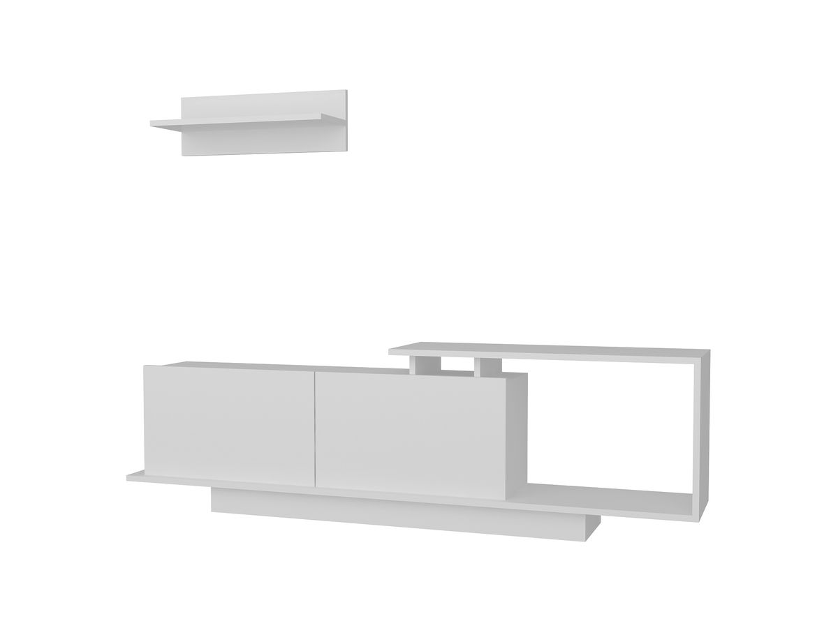Hazlo Asos Tv Unit Plasma Stand Display Shelves Bookcase White Buy