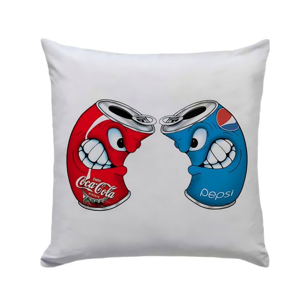 Feuding Coca-Cola Can &amp; Pepsi Can Pillow (30cmx30cm)