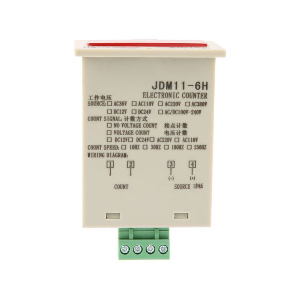 6 Digit Electronic Counter for JDM11-6H, DC 24V Display