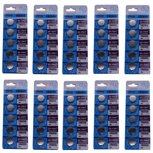 CR2032 3V Lithium Type Cell Watch Battery -10 Packs of 5