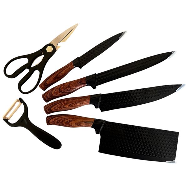 6 Piece Non-Stick Kitchen Knife Set