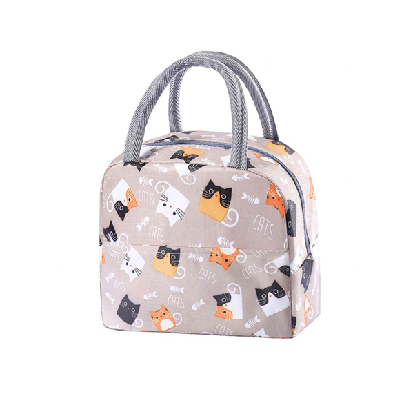 Contemporary Thermal Insulated Lunch Bag - Cats