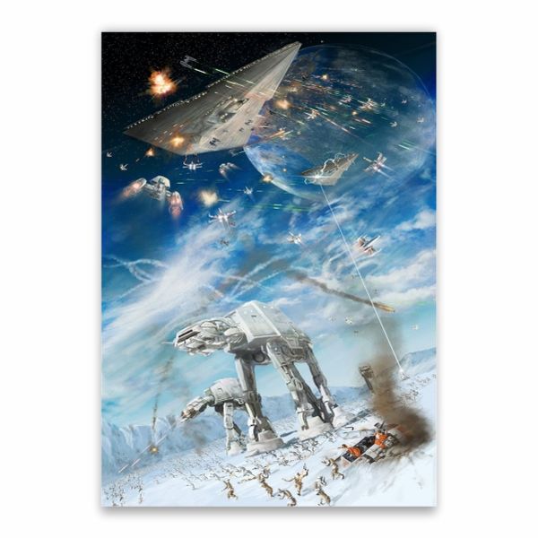 Planet Hoth Battle Scene Poster - A1