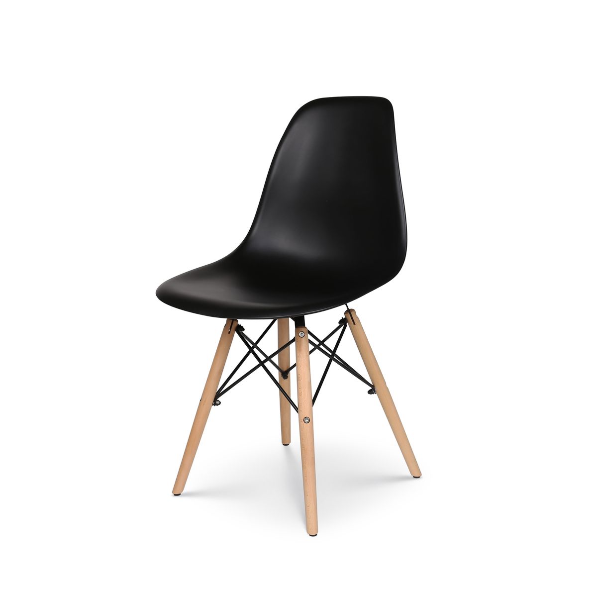 SmartBuy Plastic Dining Chair - Wooden Legs - VC1001W
