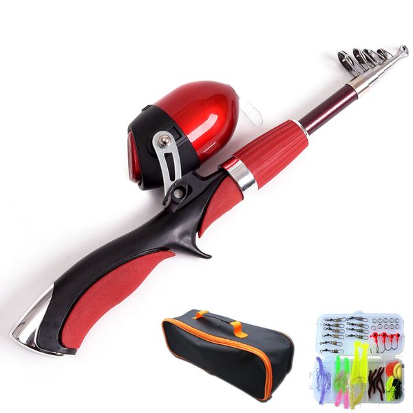 4-Piece Kids Fishing Set - Telescopic Rod &amp; Reel with Tackle Bag for Youth