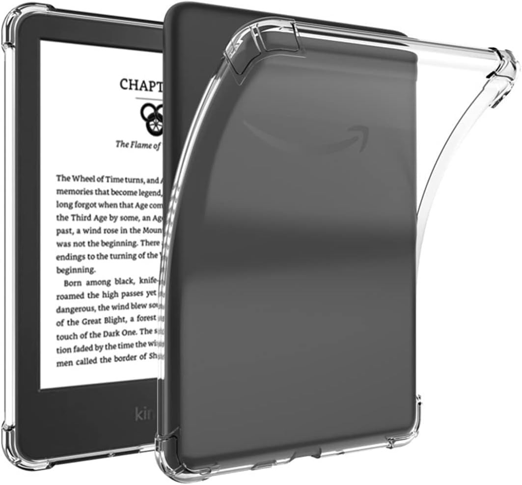 Kindle scriae 16GB 　ソフトカバー、保護フィルム付き CAWA Transparent Back Cover for Kindle 6