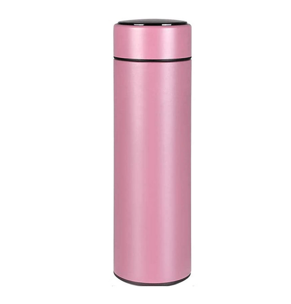 Stainless Steel Vacuum LED Temperature Display Smart Water Cup - Pink