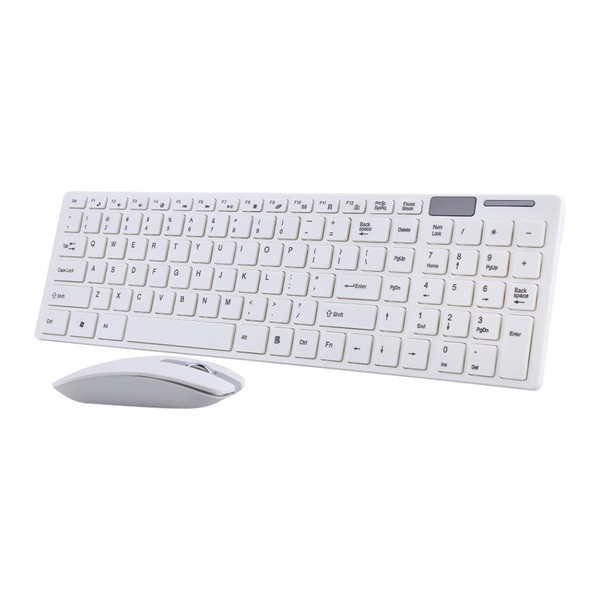 Ultra thin White Wireless Keyboard &amp; Mouse K-06