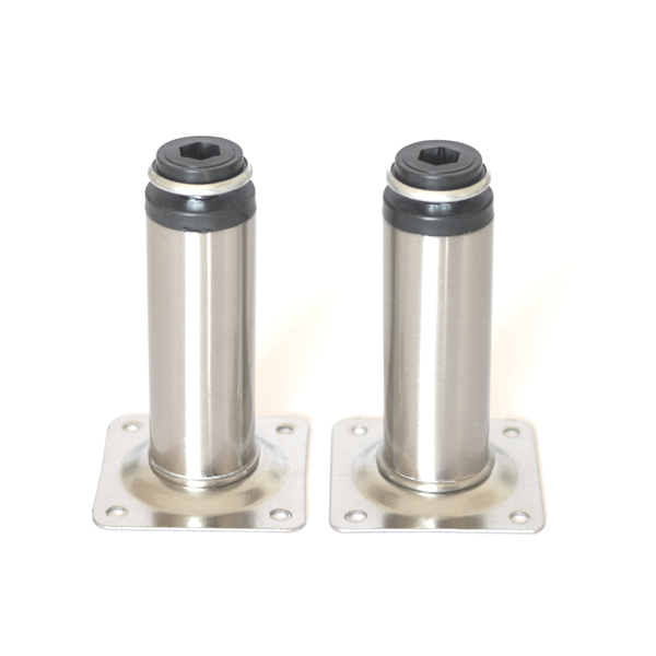 Project Solutions Cabinet Leg 100 X 30 Stainless Steel 2Pack