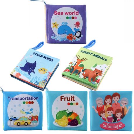 6 Pack Baby Cloth Book,Babies Early Learning Educational Cloth Book Toys Image