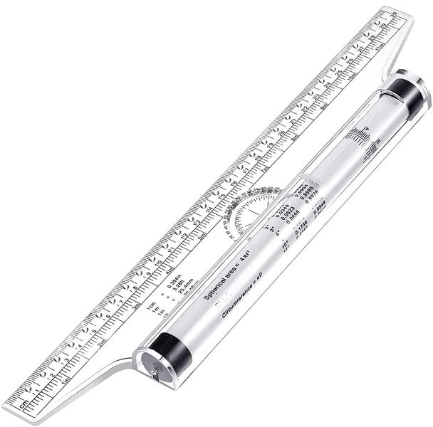 12 Inch Multi-Purpose Parallel Rolling Ruler - For Drawing, Measuring