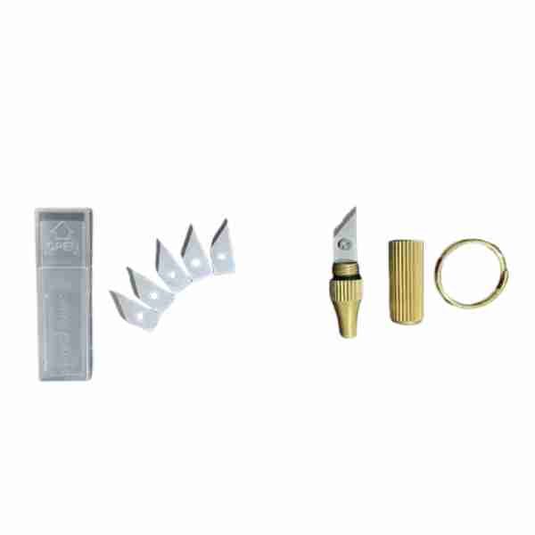 5-in-1 Mini Brass Capsule Cutter Keyring Tool