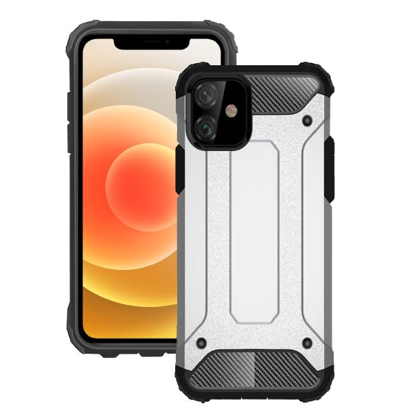 Hybrid Shockproof Protective Case for iPhone 12 Mini - Silver