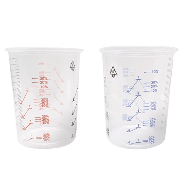 25 Plastic Cups 600Ml For Mixing Of Paint And Liquid (Random Color)