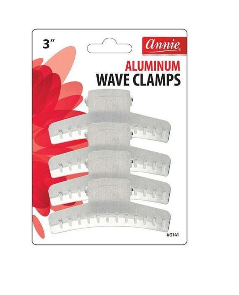 Annie - Aluminum Wave Clamps 3In 4Ct - 4 Pack