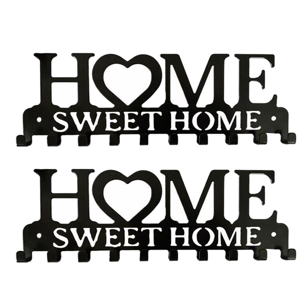 Key Rack Wall Hanging Decorative Letter Key Rack with Hooks for Home Decor