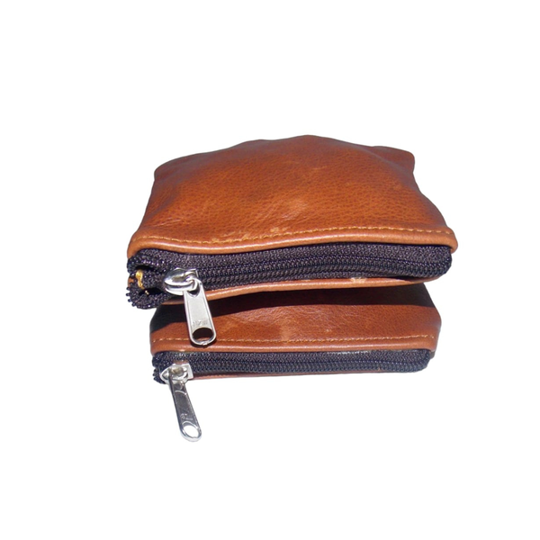 Genuine Leather Twin Coin Purse