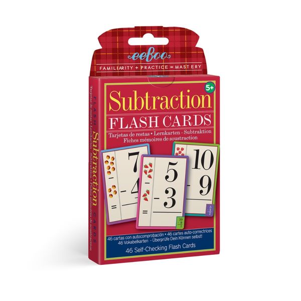 eeBoo - Subtraction Flash Cards - Educational Math Learning Cards