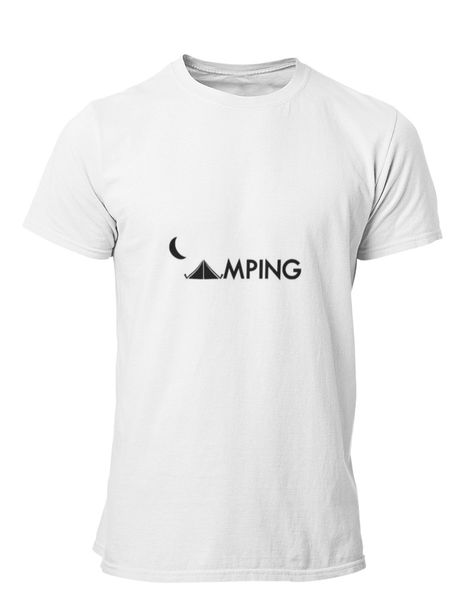 PepperSt Mens White T-Shirt - Camping